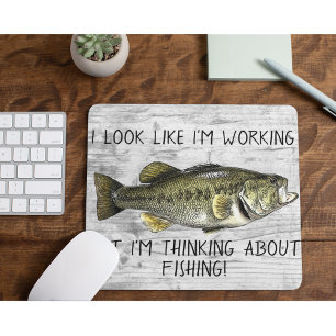 Largemouth Bass Fishing Work Funny Angler Cool Mouse Pad