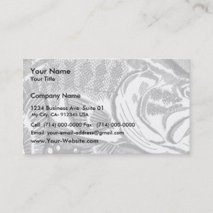 Largemouth Bass in the cattails Business Card