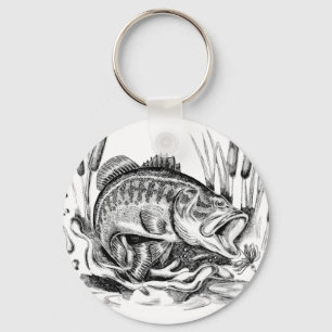 Largemouth bass keychain