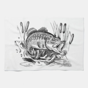 Largemouth Bass Kitchen Towel