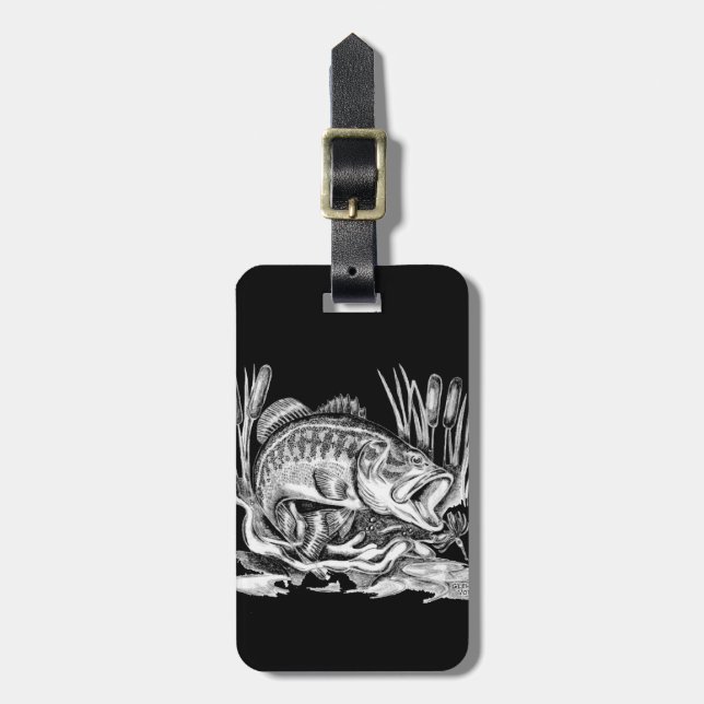 Largemouth Bass Luggage Tag (Front Vertical)