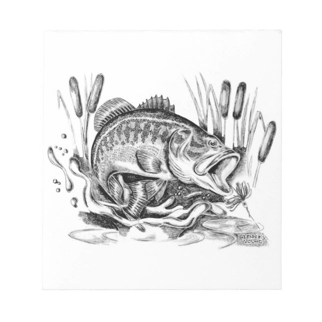 Largemouth Bass Notepad (Front)