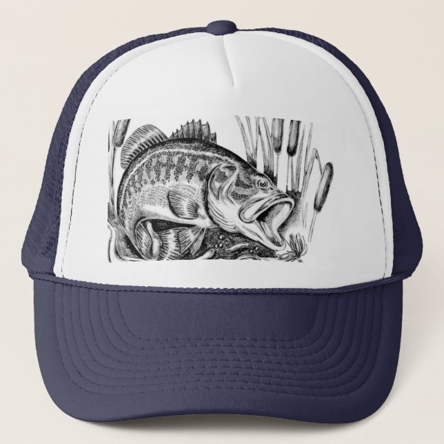 Largemouth Bass Trucker Hat (Front)