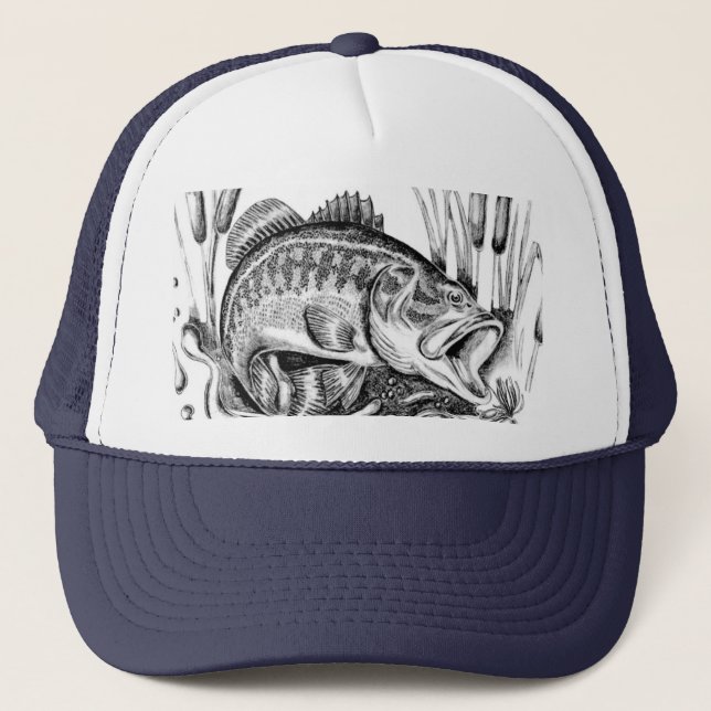 Largemouth Bass Trucker Hat (Front)