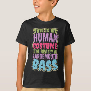Largemouth Byss Fishing Design Human Costume Gift T-Shirt
