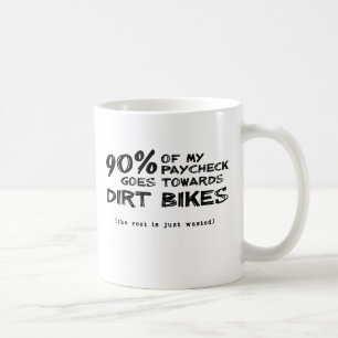 L'argent gaspillé Vélo de Jupe Motocross Mug