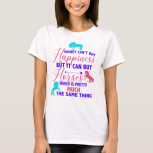 L'argent peut acheter Chevaux T-shirt Tri-Color