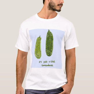Larger "It's Pickle-o'clock Somewhere" Print Tee