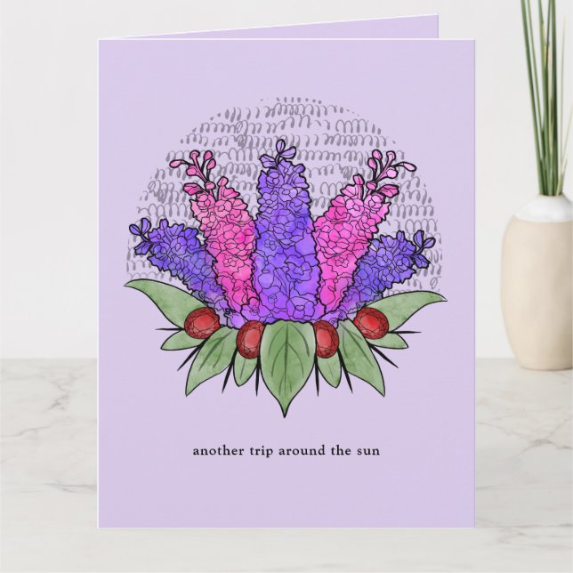 Larkspur and Ruby - July Card (Front)