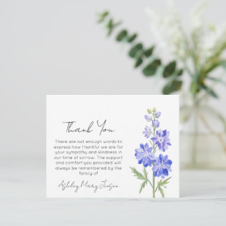 Larkspur | Bereavement Thank You Card
