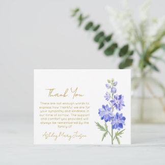 Larkspur | Bereavement Thank You Card