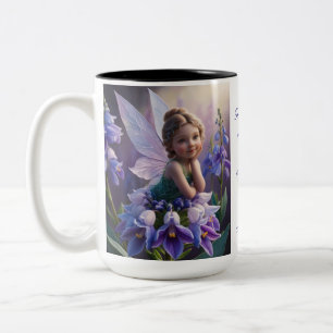 Larkspur Flower Fairy Two-Tone Coffee Mug