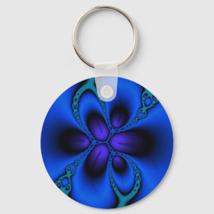 Larkspur Fractal Keychain