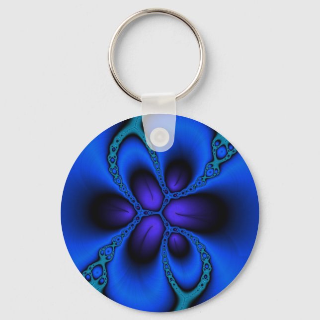 Larkspur Fractal Keychain (Front)