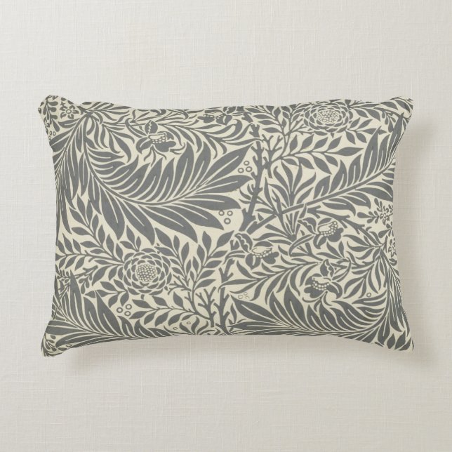 Larkspur, wallpaper design, 1872 decorative pillow (Front)