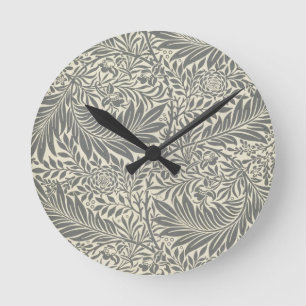 Larkspur, wallpaper design, 1872 round clock