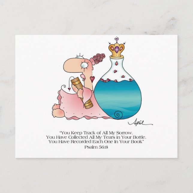 LARMES DANS UNE BOUTEILLE Carte postale par April  (Devant)
