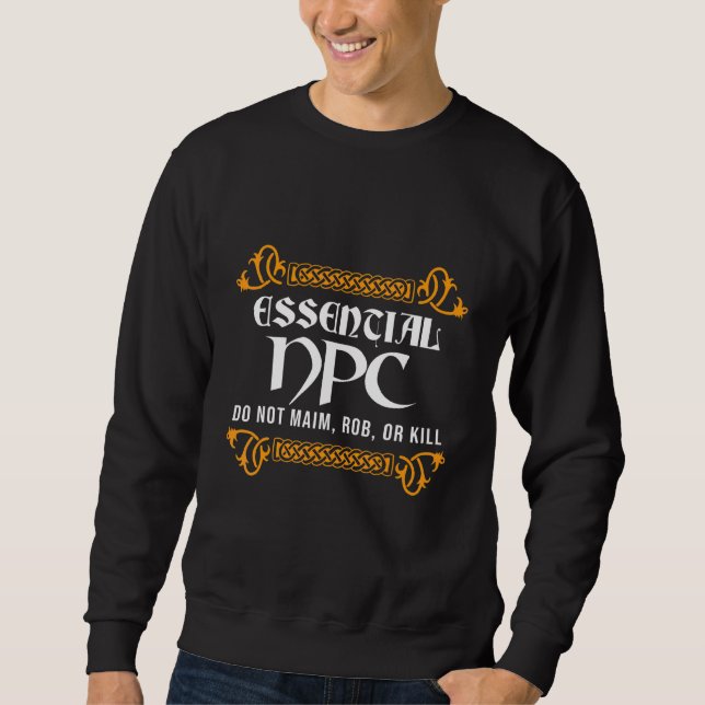 Larp Larping Medieval Essential Npc Sweatshirt (Front)