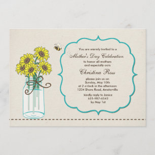 L'arrangement de Mason Jar Invitation à la fête de