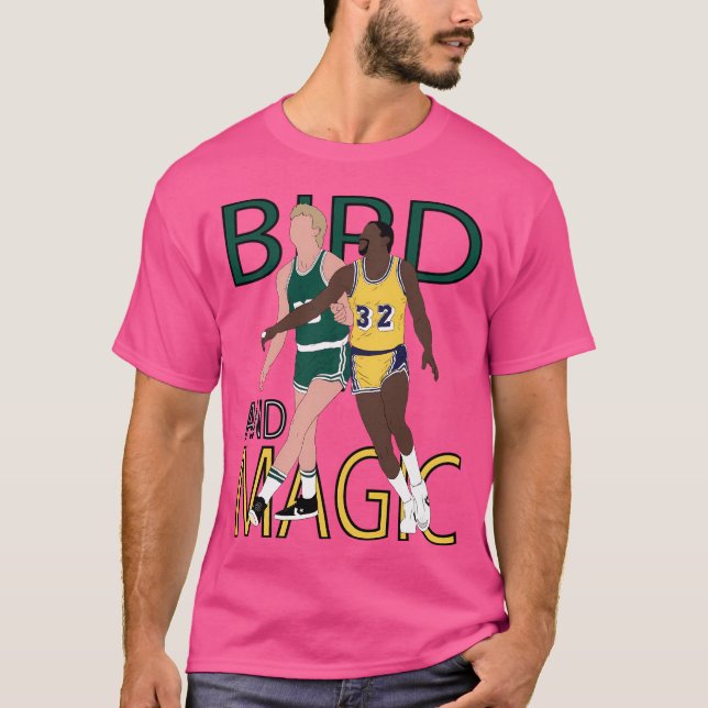 Larry Bird And Magic Johnson T-Shirt (Front)