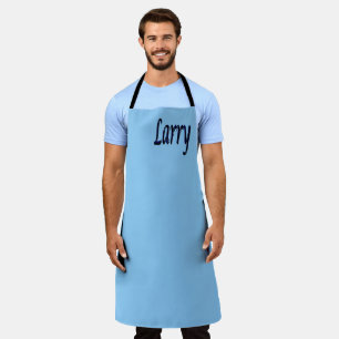 Larry Name On Misty Blue, Full Print Apron
