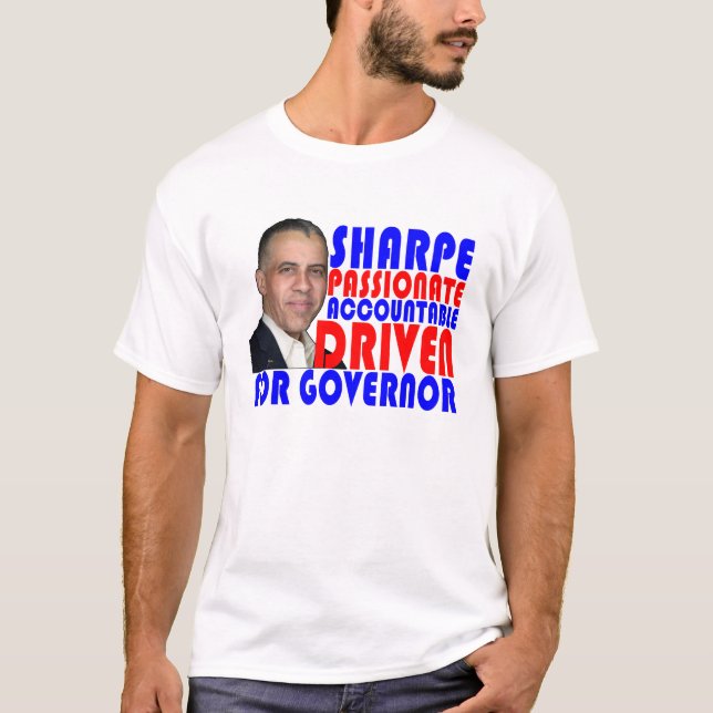 LARRY SHARPE FOR GOVERNOR NEW YORK FUNNY SHIRT . (Front)