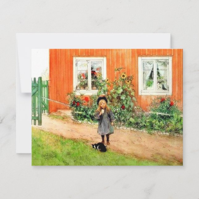 Larsson - Brita with a Cat and a Sandwich Card (Front)