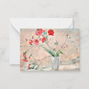 Larsson - Carnations and Poppies Card