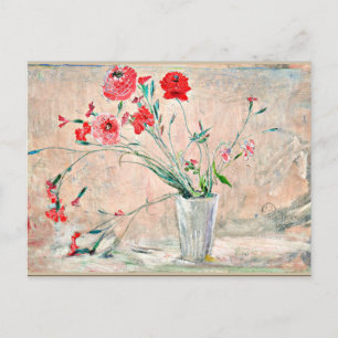 Larsson - Carnations and Poppies Postcard