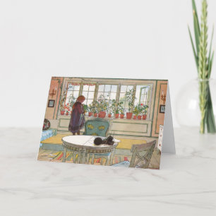 Larsson: Flowers on the Windowsill Card