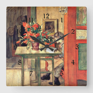 Larsson - Lisbeth Reading Square Wall Clock