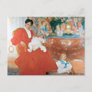 Larsson - Mrs. Dora Lamm and her Two Sons, Postcard