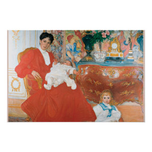 Larsson - Mrs. Dora Lamm and her Two Sons, Poster