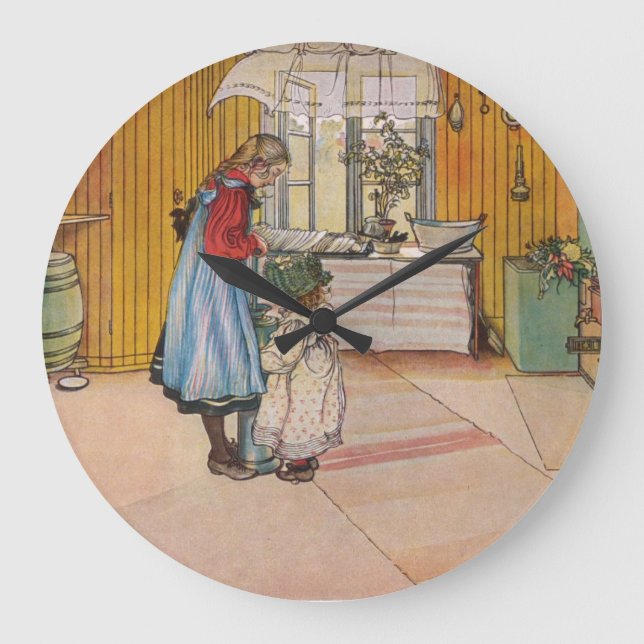 Larsson: The Kitchen, Art Large Clock (Front)