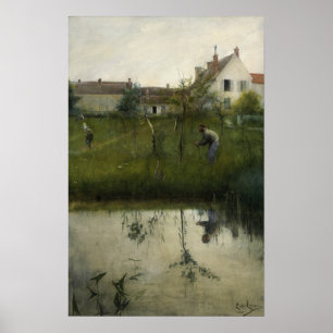 Larsson - The Old Man And The Nursery Garden Poster