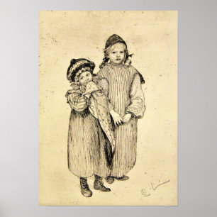 Larsson - Two Children Poster
