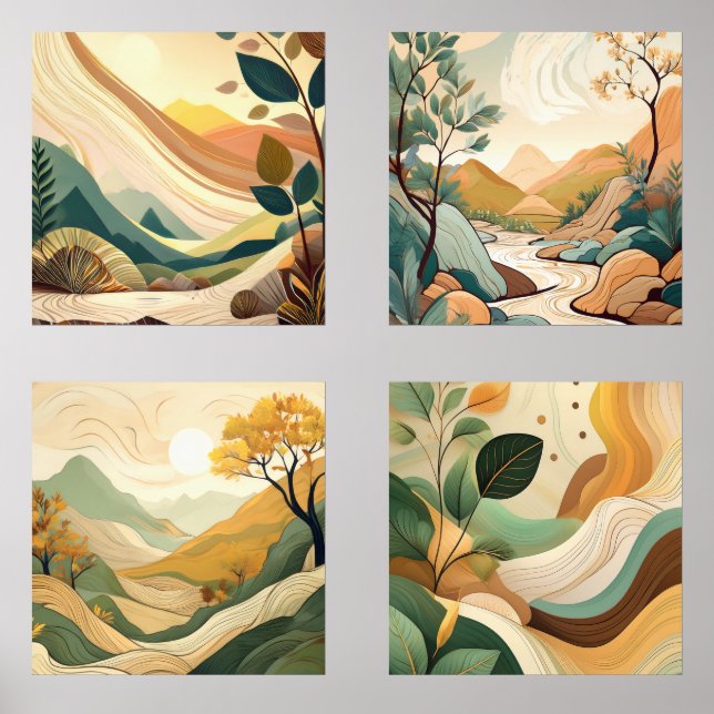 L'art Abstrait du paysage naturel. (Recto)