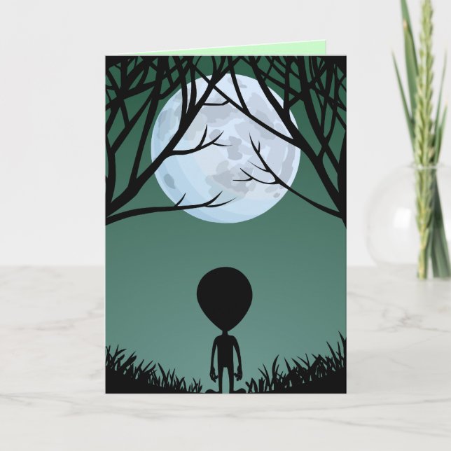 L'art d'aliens carde la carte faite sur commande (Devant)