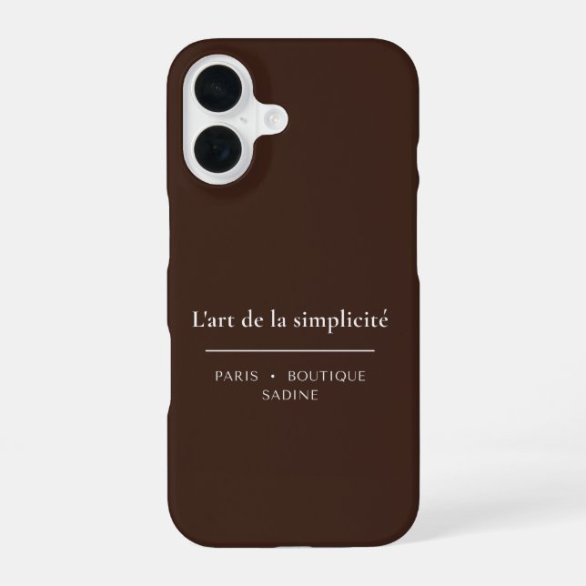 L'art de la Simplicité Rich Espresso iPhone Case (Back)