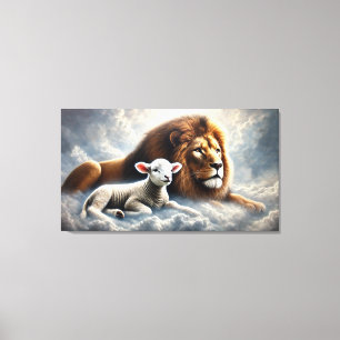 L'art de la toile de lion et d'agneau
