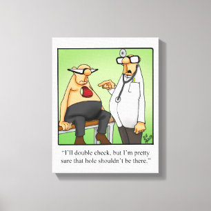 L'art de la toile enveloppée dans un Humour Médi