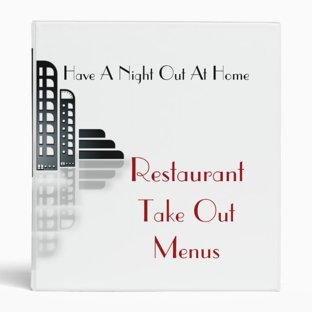 L'art déco Resaurant sortent le classeur de menu (Devant)