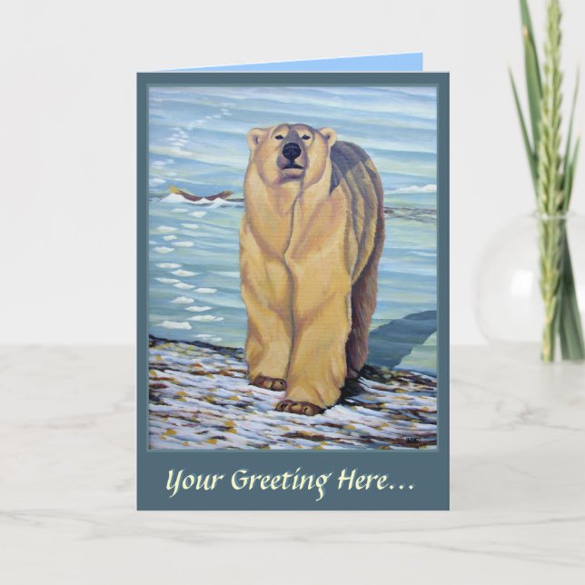L'art d'ours blanc carde les cartes faites sur (Devant)