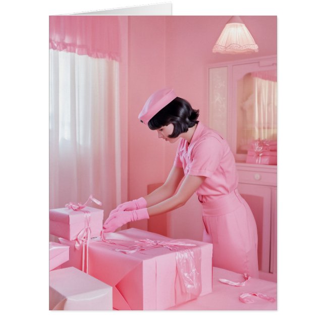 L'art du enveloppement de cadeaux roses (Devant)