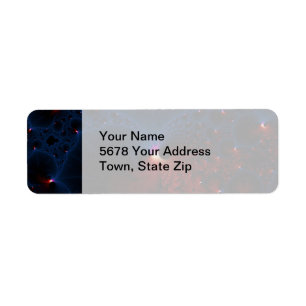 L'art fractal des cellules bleues rouges