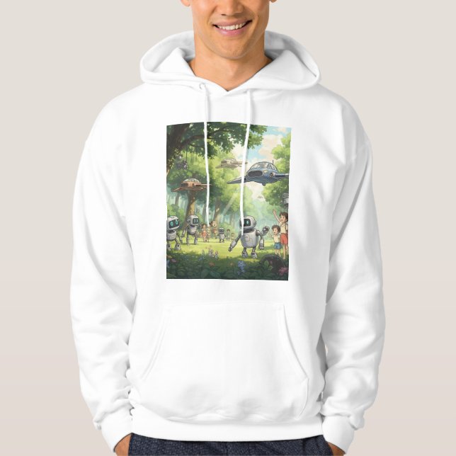 L'art Ghibli sur le sweat - shirt à capuche (Devant)