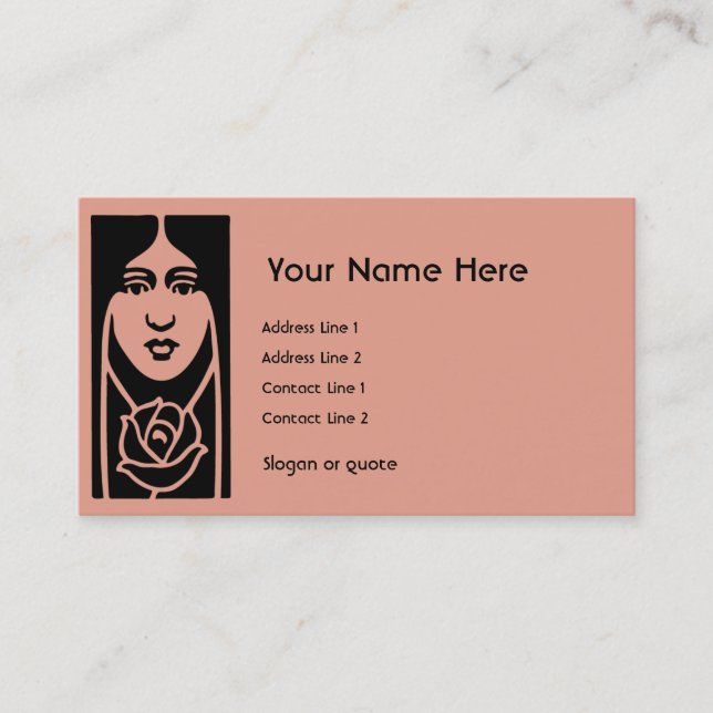 L'art Nouveau font face et fleurissent au carte de (Devant)