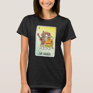 Las Calacas Mexican Slang Lottery Bingo Cards T-Shirt