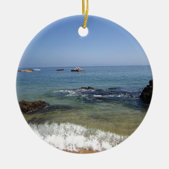 Las Caletas beach at Puerto Vallarta, Mexico Ceramic Ornament (Front)