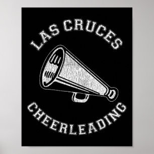 Las Cruces Cheer Distressed Retro 90's Cheerleader Poster